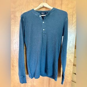 RRL Double RL Ralph Lauren Waffle Knit Henley Large